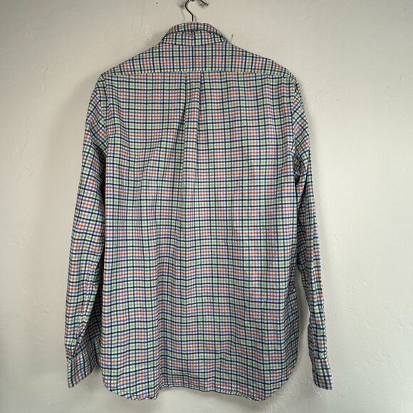Ralph Lauren Mens Multicolor Gingham Button-Down Shirt Large Cotton Long Sleeve - Picture 2 of 8